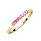 3 - Evia 0.39 ctw Pink Sapphire (2.00 mm) Seven Stone Wedding Band 