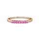 1 - Evia 0.39 ctw Pink Sapphire (2.00 mm) Seven Stone Wedding Band 