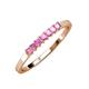 3 - Evia 0.39 ctw Pink Sapphire (2.00 mm) Seven Stone Wedding Band 