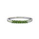 1 - Evia 0.35 ctw Green Garnet (2.00 mm) Seven Stone Wedding Band 