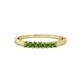 1 - Evia 0.35 ctw Green Garnet (2.00 mm) Seven Stone Wedding Band 