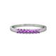 1 - Evia 0.39 ctw Amethyst (2.00 mm) Seven Stone Wedding Band 