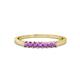 1 - Evia 0.39 ctw Amethyst (2.00 mm) Seven Stone Wedding Band 