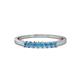 1 - Evia 0.39 ctw Blue Topaz (2.00 mm) Seven Stone Wedding Band 