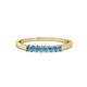 1 - Evia 0.39 ctw Blue Topaz (2.00 mm) Seven Stone Wedding Band 