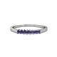 1 - Evia 0.35 ctw Iolite (2.00 mm) Seven Stone Wedding Band 