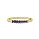 1 - Evia 0.35 ctw Iolite (2.00 mm) Seven Stone Wedding Band 