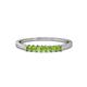 1 - Evia 0.39 ctw Peridot (2.00 mm) Seven Stone Wedding Band 