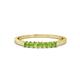 1 - Evia 0.39 ctw Peridot (2.00 mm) Seven Stone Wedding Band 