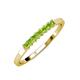 3 - Evia 0.39 ctw Peridot (2.00 mm) Seven Stone Wedding Band 