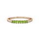 1 - Evia 0.39 ctw Peridot (2.00 mm) Seven Stone Wedding Band 