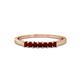 1 - Evia 0.39 ctw Red Garnet (2.00 mm) Seven Stone Wedding Band 