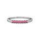 1 - Evia 0.39 ctw Rhodolite Garnet (2.00 mm) Seven Stone Wedding Band 