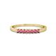 1 - Evia 0.39 ctw Rhodolite Garnet (2.00 mm) Seven Stone Wedding Band 