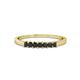 1 - Evia 0.49 ctw Black Diamond (2.00 mm) Seven Stone Wedding Band 