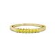 1 - Evia 0.39 ctw Yellow Sapphire (2.00 mm) Seven Stone Wedding Band 