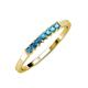 3 - Evia 0.35 ctw London Blue Topaz (2.00 mm) Seven Stone Wedding Band 