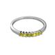 2 - Evia 0.35 ctw Yellow Diamond (2.00 mm) Seven Stone Wedding Band 