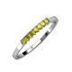 3 - Evia 0.35 ctw Yellow Diamond (2.00 mm) Seven Stone Wedding Band 