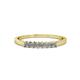 1 - Evia 0.42 ctw Natural Diamonds Diamond (2.00 mm) Seven Stone Wedding Band 