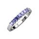 3 - Evia 0.98 ctw Tanzanite (3.00 mm) Seven Stone Wedding Band 