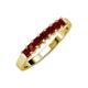 3 - Evia 1.05 ctw Red Garnet (3.00 mm) Seven Stone Wedding Band 