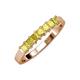 3 - Evia 0.95 ctw Yellow Sapphire (3.00 mm) Seven Stone Wedding Band 