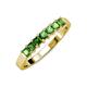 3 - Evia 0.91 ctw Green Garnet (3.00 mm) Seven Stone Wedding Band 