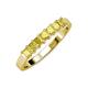 3 - Evia 0.95 ctw Yellow Sapphire (3.00 mm) Seven Stone Wedding Band 