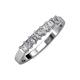 3 - Evia 1.12 ctw Natural Diamonds (3.00 mm) Seven Stone Wedding Band 