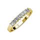 3 - Evia 1.12 ctw Natural Diamonds (3.00 mm) Seven Stone Wedding Band 