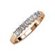 3 - Evia 1.12 ctw Natural Diamonds (3.00 mm) Seven Stone Wedding Band 