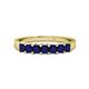 1 - Evia 0.95 ctw Blue Sapphire (3.00 mm) Seven Stone Wedding Band 