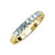 3 - Evia 0.95 ctw Aquamarine (3.00 mm) Seven Stone Wedding Band 