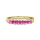 1 - Evia 0.95 ctw Pink Sapphire (3.00 mm) Seven Stone Wedding Band 