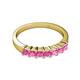 2 - Evia 0.95 ctw Pink Sapphire (3.00 mm) Seven Stone Wedding Band 