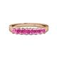 1 - Evia 0.95 ctw Pink Sapphire (3.00 mm) Seven Stone Wedding Band 