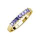 3 - Evia 0.98 ctw Tanzanite (3.00 mm) Seven Stone Wedding Band 