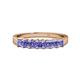 1 - Evia 0.98 ctw Tanzanite (3.00 mm) Seven Stone Wedding Band 