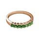 2 - Evia 0.91 ctw Green Garnet (3.00 mm) Seven Stone Wedding Band 