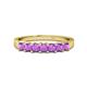 1 - Evia 0.95 ctw Amethyst (3.00 mm) Seven Stone Wedding Band 