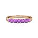 1 - Evia 0.95 ctw Amethyst (3.00 mm) Seven Stone Wedding Band 