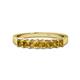 1 - Evia 0.95 ctw Citrine (3.00 mm) Seven Stone Wedding Band 