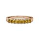 1 - Evia 0.95 ctw Citrine (3.00 mm) Seven Stone Wedding Band 