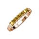 3 - Evia 0.95 ctw Citrine (3.00 mm) Seven Stone Wedding Band 