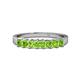 1 - Evia 1.05 ctw Peridot (3.00 mm) Seven Stone Wedding Band 