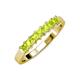 3 - Evia 1.05 ctw Peridot (3.00 mm) Seven Stone Wedding Band 