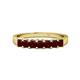 1 - Evia 1.05 ctw Red Garnet (3.00 mm) Seven Stone Wedding Band 