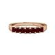 1 - Evia 1.05 ctw Red Garnet (3.00 mm) Seven Stone Wedding Band 