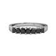 1 - Evia 1.40 ctw Black Diamond (3.00 mm) Seven Stone Wedding Band 